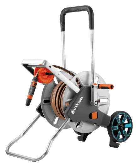 GARDENA 18547-20 CleverRoll M Easy Metall Set Bęben na wąż 13 mm 25 m 1/2 cala 1 szt. srebrny