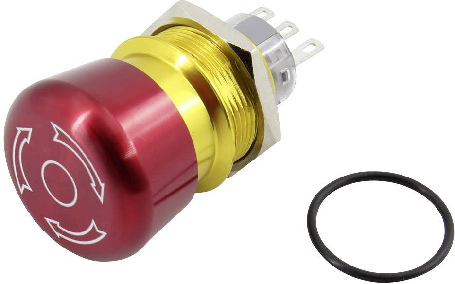 TRU COMPONENTS 1602510 Wyłącznik awaryjny TC-GQ22-A-11TSB203, 250 V, 1 NO, 1 NC, 1 szt. - obrazek 1