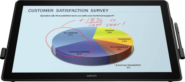 Wacom DTH-2452 przewodowa Tablet piórkowy EEK: E (A – G) czarny