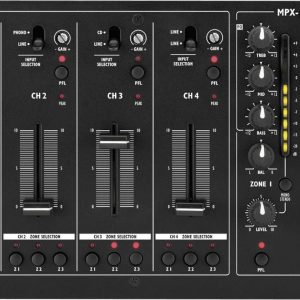 Monacor MPX-4PA Mikser DJ do zabudowy, 19″ Monacor MPX-4PA Mikser DJ do zabudowy, 19″