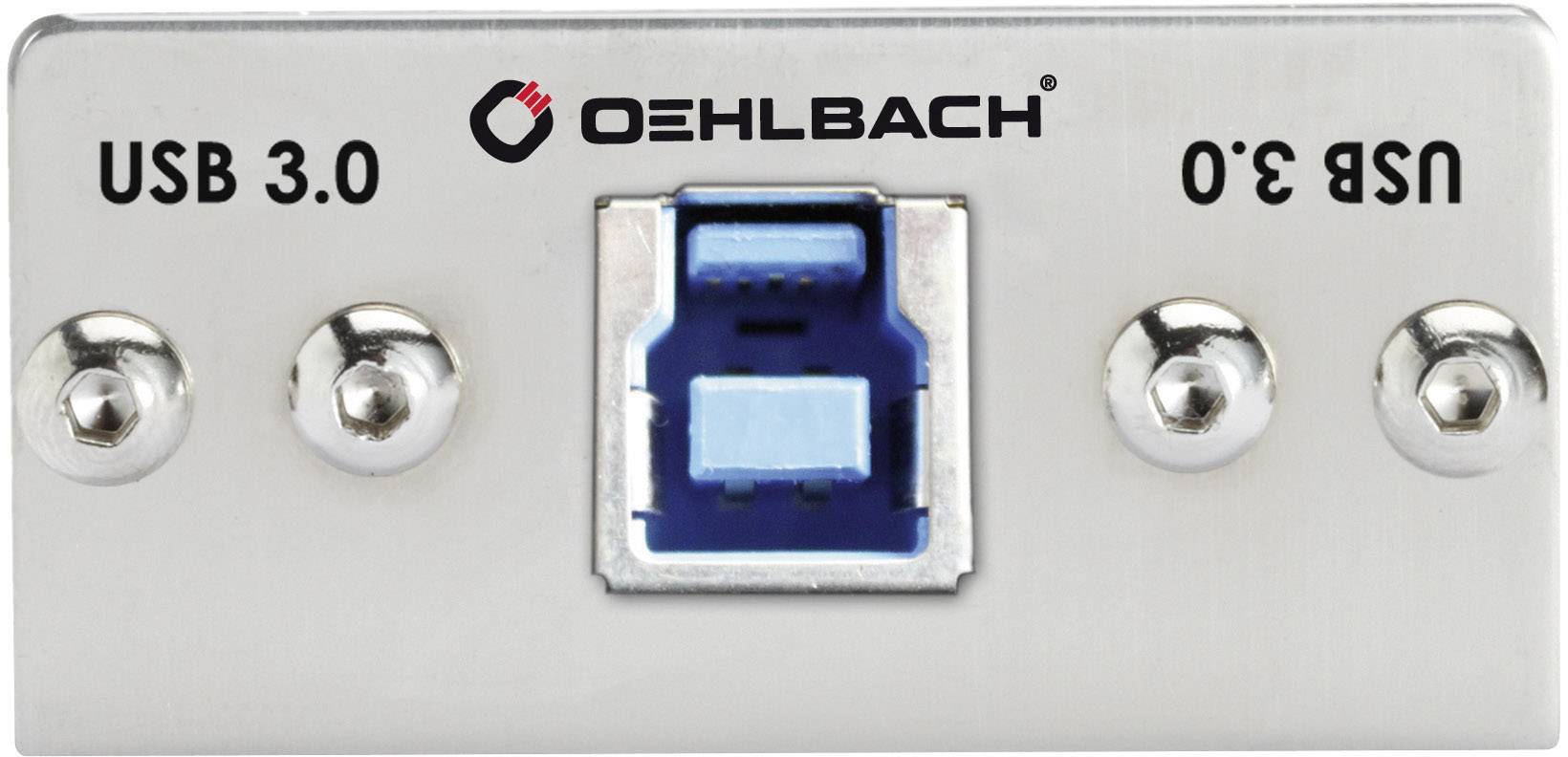 Adapter USB 3.0, Oehlbach Pro IN, gniazdo B USB 3.0 / gniazdo A USB 3.0, srebrny, 20 cm - obrazek 1