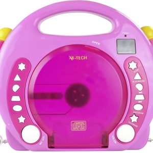 Odtwarzacz CD, MP3 dla dzieci X4 Tech 701354, gniazdo na karty SD, USB, różowy Odtwarzacz CD, MP3 dla dzieci X4 Tech 701354, gniazdo na karty SD, USB, różowy
