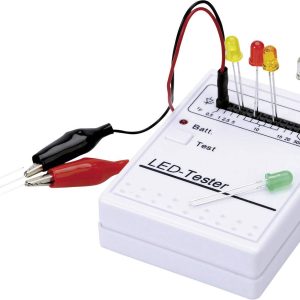 Tester LED, do standardowych i niskonapięciowych diod, 0,5/1/2.5/5/6 x 10/15/20/50 mA Tester LED, do standardowych i niskonapięciowych diod, 0,5/1/2.5/5/6 x 10/15/20/50 mA