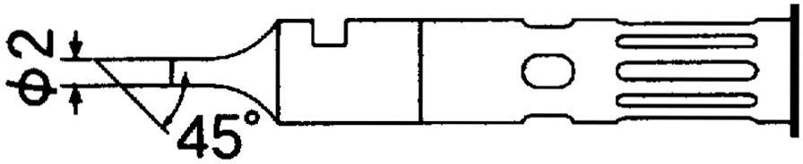 Grot lutowniczy Weller, 2 mm, dla Weller WP 60 K - obrazek 1
