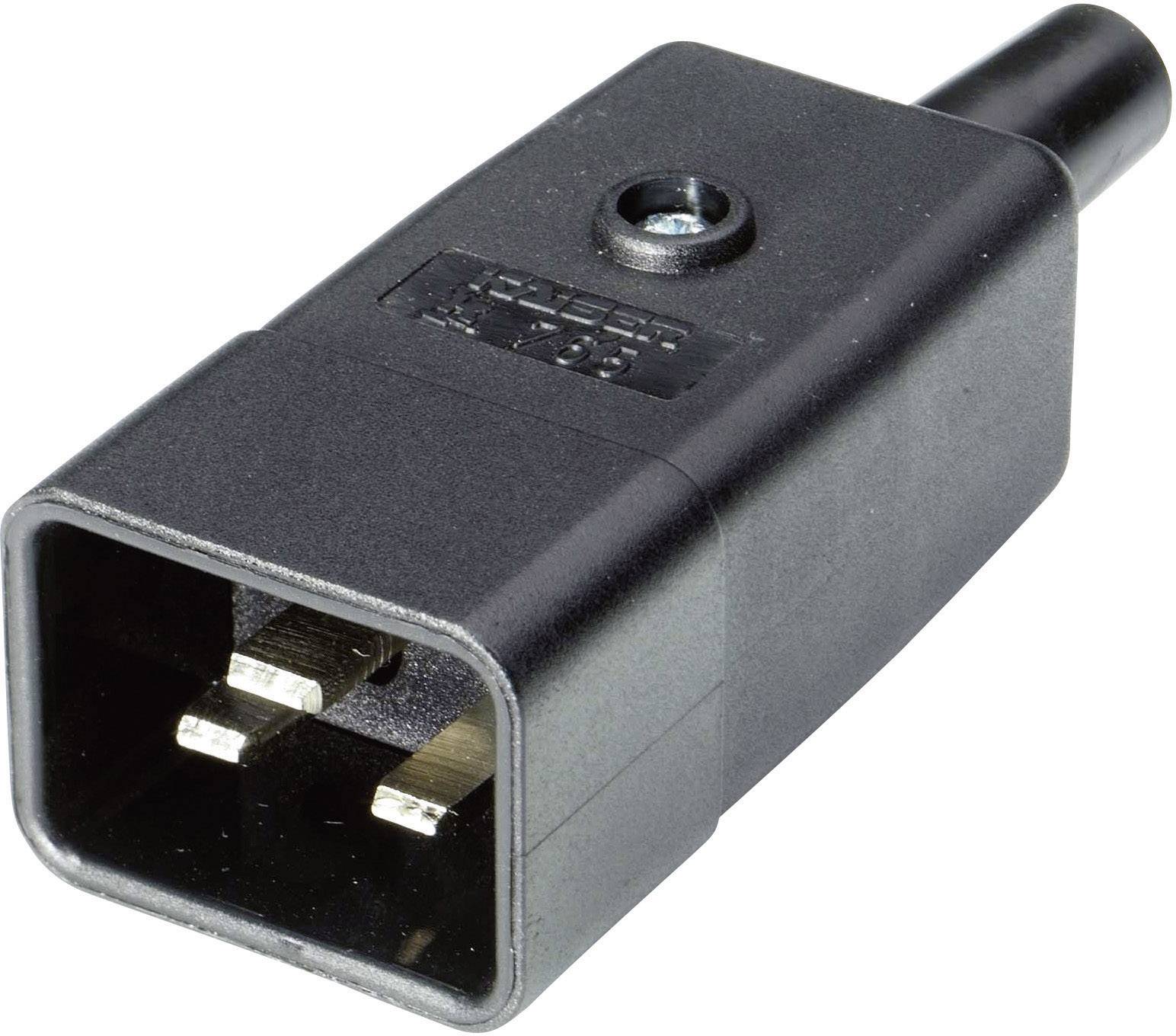 Złącze IEC męskie C20 Kaiser 765/sw/C, 250 V / 16 A - obrazek 1