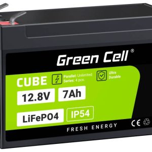 Green Cell CUBE LiFePO4 Akumulator specjalny LiFePo Płaskie złącze Li-Ion 12.8 V 7 Ah 1 szt. Green Cell CUBE LiFePO4 Akumulator specjalny LiFePo Płaskie złącze Li-Ion 12.8 V 7 Ah 1 szt.