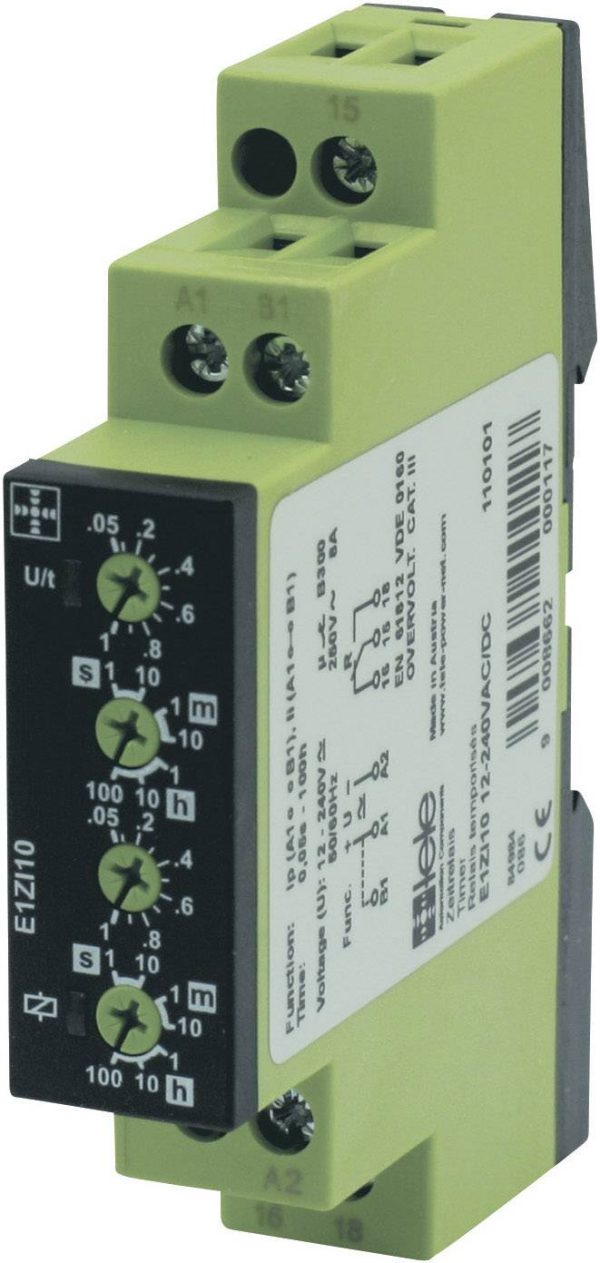 tele 110101 Przekaźnik czasowy E1ZI10 12-240VAC/DC, 250 V/AC, 8 A, 1 szt.