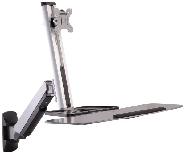 SpeaKa Professional Uchwyt ścienny do monitora SP-MM-705 1 Wyświetlacz 33,0 cm (13″) – 81,3 cm (32″) srebrny z regulowan