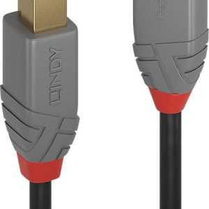 LINDY Kabel USB USB 3.2 Gen1 Złącze męskie USB-A, Złącze męskie USB-B 0.50 m czarny 36740