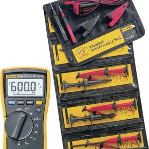 Multimetr z przewodami i sondami Fluke FLK115/TLK-225-1, CAT III 600 V, 0.1 mV – 600 V, 0.001 – 10 A, 16 szt. Multimetr z przewodami i sondami Fluke FLK115/TLK-225-1, CAT III 600 V, 0.1 mV – 600 V, 0.001 – 10 A, 16 szt.