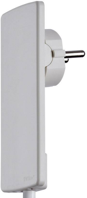 Wtyczka płaska EVOline Plug 1510.0000.0300, 230 V/AC, 16 A, IP20, (S x W) 48 mm x 115 mm (bez wtyku), biały