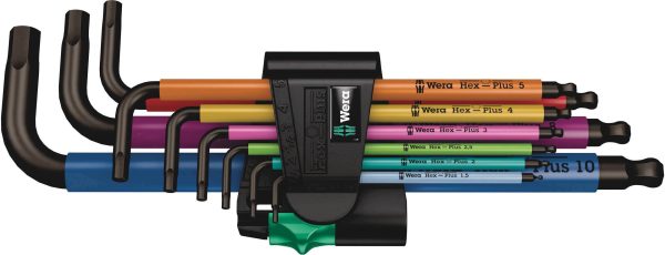Wera 950/9 Zestaw kluczy trzpieniowych 1.5 mm, 2 mm, 2.5 mm, 3 mm, 4 mm, 5 mm, 6 mm, 8 mm, 10 mm 9 szt.