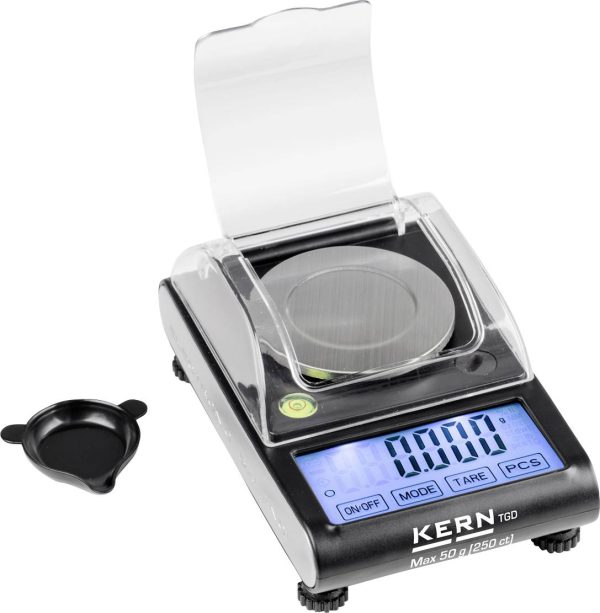 Kern TGD 50-3C Waga kieszonkowa TGD 50-3C Zakres pomiaru maks. 50 g Podziałka 1 mg bateryjne czarny