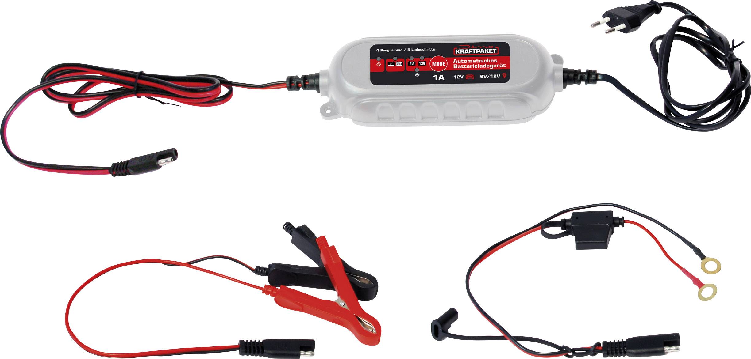 Dino KRAFTPAKET 136315 Prostownik automatyczny 12 V, 6 V 1 A - obrazek 1