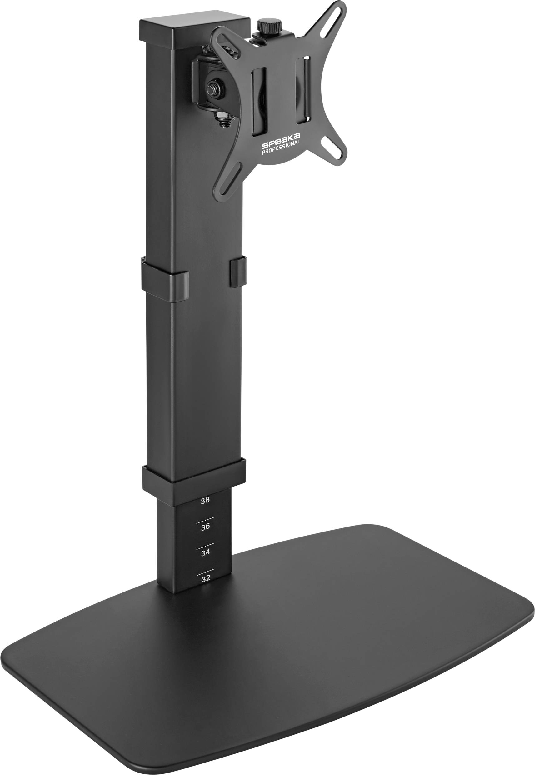 SpeaKa Professional Uchwyt do monitora, stojący SP-TMS-200 1 Wyświetlacz 43,2 cm (17") - 81,3 cm (32") czarny z regulowa - obrazek 1
