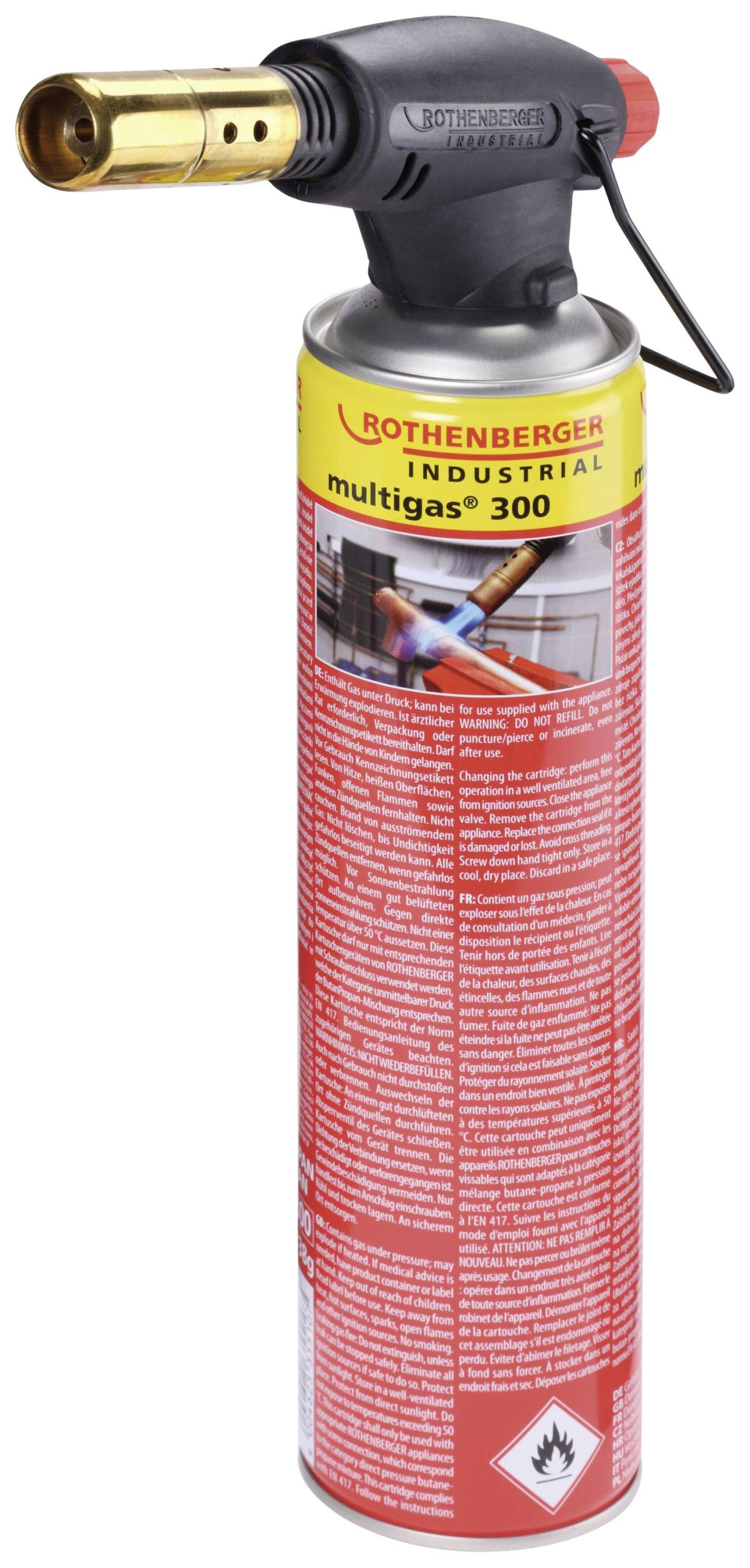 Rothenberger Industrial ROFIRE Lutownica gazowa 750 °C 240 min zaw. zapalnik piezo 1 szt. - obrazek 1