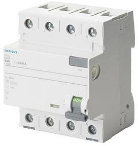 Wyłącznik różnicowoprądowy Siemens 5SV33443, 40 A, 0.03 A, 400 V