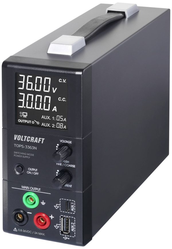 Zasilacz laboratoryjny regulowany VOLTCRAFT TOPS-3363N 0.8 – 36 V/DC 0.1 – 3 A 100 W Kalibracja (ISO)