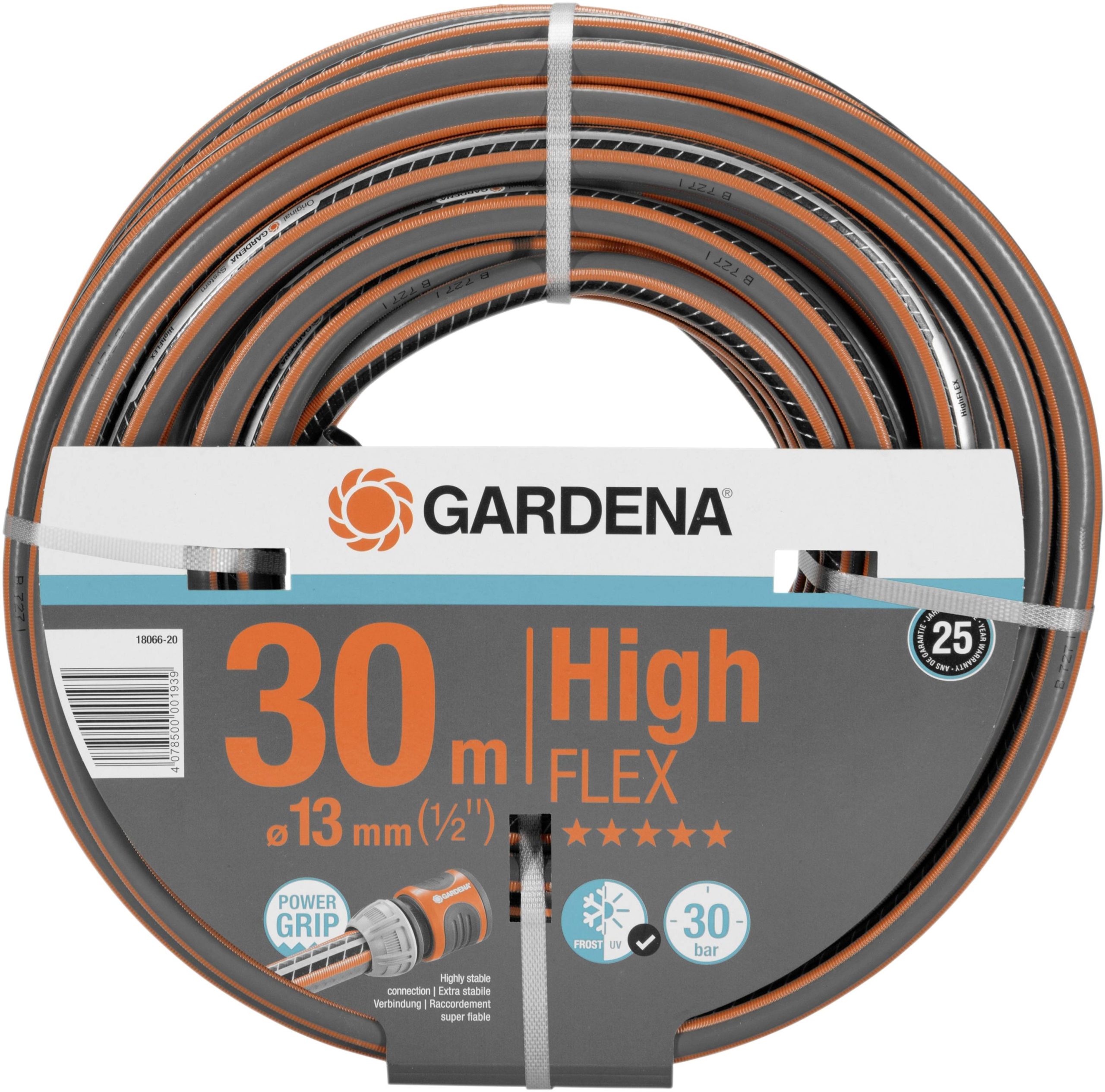 GARDENA 18066-20 Wąż ogrodowy Ø wewnętrzna węża=13 mm 30 m 1/2 cala 1 szt. szary, czarny, pomarańczowy - obrazek 1
