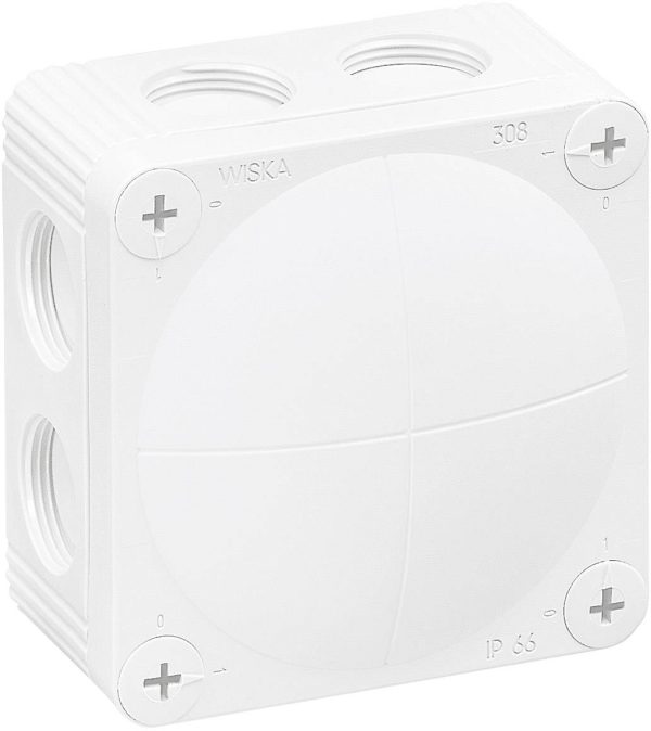 Wiska 10060610 Skrzynka przyłączeniowa (D x S x W) 85 x 85 x 51 mm biały IP66 1 szt.
