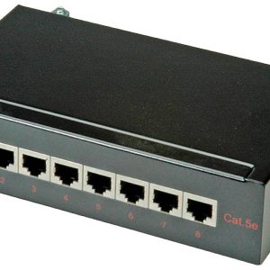 Roline 8 Patchpanel CAT 5e 1 U czarny Roline 8 Patchpanel CAT 5e 1 U czarny