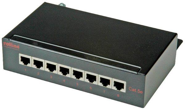 Roline 8 Patchpanel CAT 5e 1 U czarny