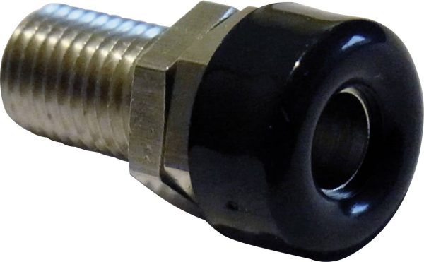 Gniazdo bananowe Schnepp BU 4000, izolowane, O 4 mm, 18.5 mm, 16 A, czarne