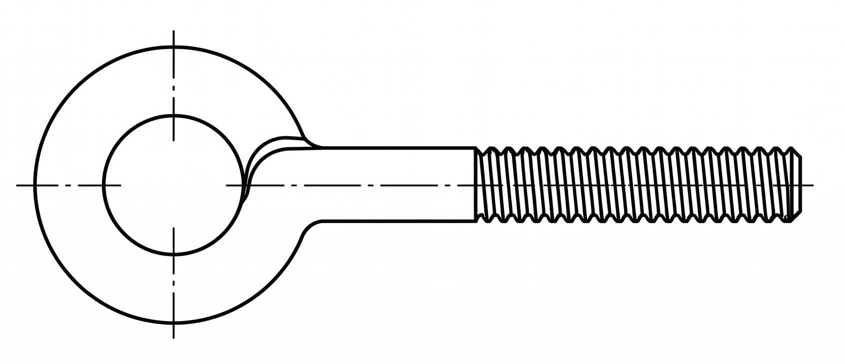 TOOLCRAFT Śruba hakowa (Ø x D) 4 mm x 20 mm stal galwanizowana ocynk. M4 Średnica oczu 4 mm 100 szt. - obrazek 1