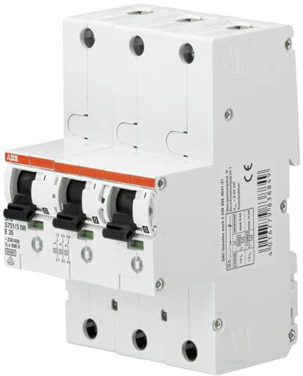 Wyłącznik główny bezpieczeństwa ABB S751/3DR-E63 2CDH781001R2632, 3 styki