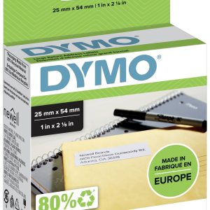 Etykiety do drukarek etykiet DYMO S0722520, 54 x 25 mm, Etykieta uniwersalna, biały Etykiety do drukarek etykiet DYMO S0722520, 54 x 25 mm, Etykieta uniwersalna, biały