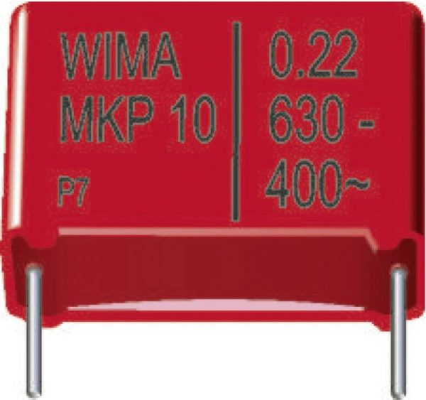 Kondensator polipropylenowy Wima MKP 10, 0.33 uF, 1000 V/DC/600 V/AC, RM 27.5 mm, +10 %