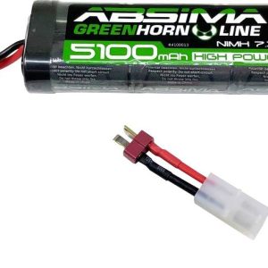 Pakiet akumulatorów (NiMH) 7.2 V 5100 mAh Absima Hardcase Gniazdo T, Gniazdo Tamiya Pakiet akumulatorów (NiMH) 7.2 V 5100 mAh Absima Hardcase Gniazdo T, Gniazdo Tamiya