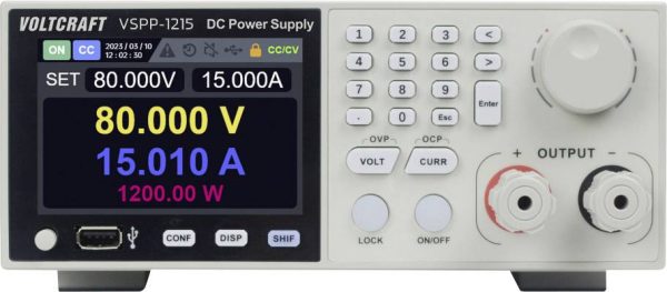 Zasilacz laboratoryjny regulowany 19” VOLTCRAFT VSPP-1215 0 – 150 V/DC 0 – 20 A 1200 W Kalibracja (ISO)