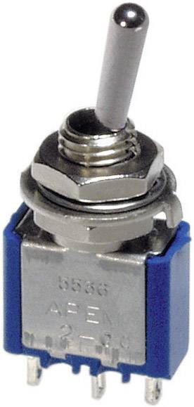 APEM 5237AB Przełącznik dźwigienkowy 5237AB, 1 x (wł)/wył/(wł), 250 V/AC, 3 A, 1 szt. - obrazek 1