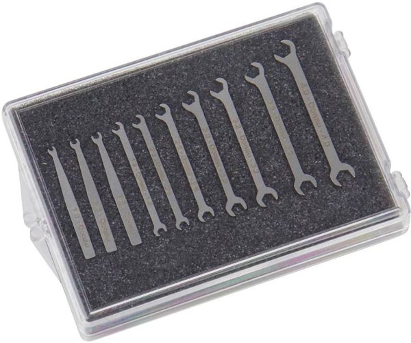 Donau Elektronik 980-SET Micro-Maulschlüssel-Set 10-tlg. 1-4 mm Klucz płaski micro 10 szt. Rozmiar klucza (metryczny) (t