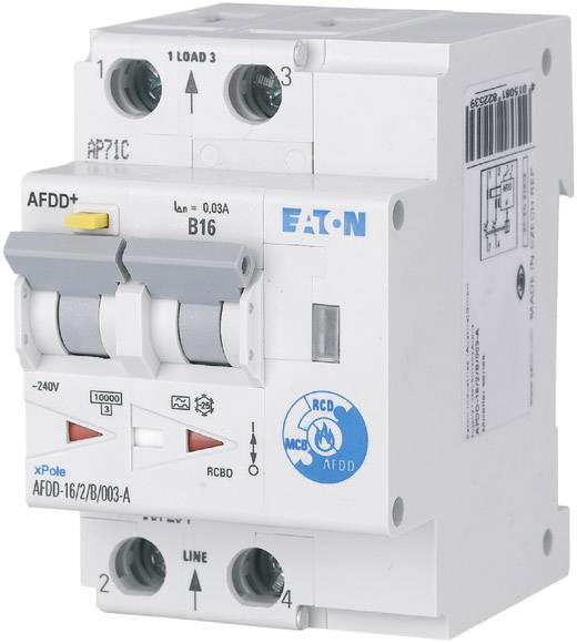 Eaton 187204 Przełącznik ochrony przeciwpożarowej 2 styki 16 A 0.03 A 230 V/AC 1 szt.