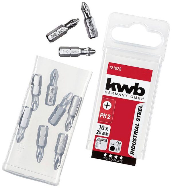 Bit krzyżakowy PH 2 kwb 121022 stal 10 szt.