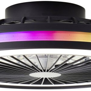 Lampa sufitowa LED z wentylatorem Brilliant Palmero G99280/06 40 W 5000 lm czarny Lampa sufitowa LED z wentylatorem Brilliant Palmero G99280/06 40 W 5000 lm czarny