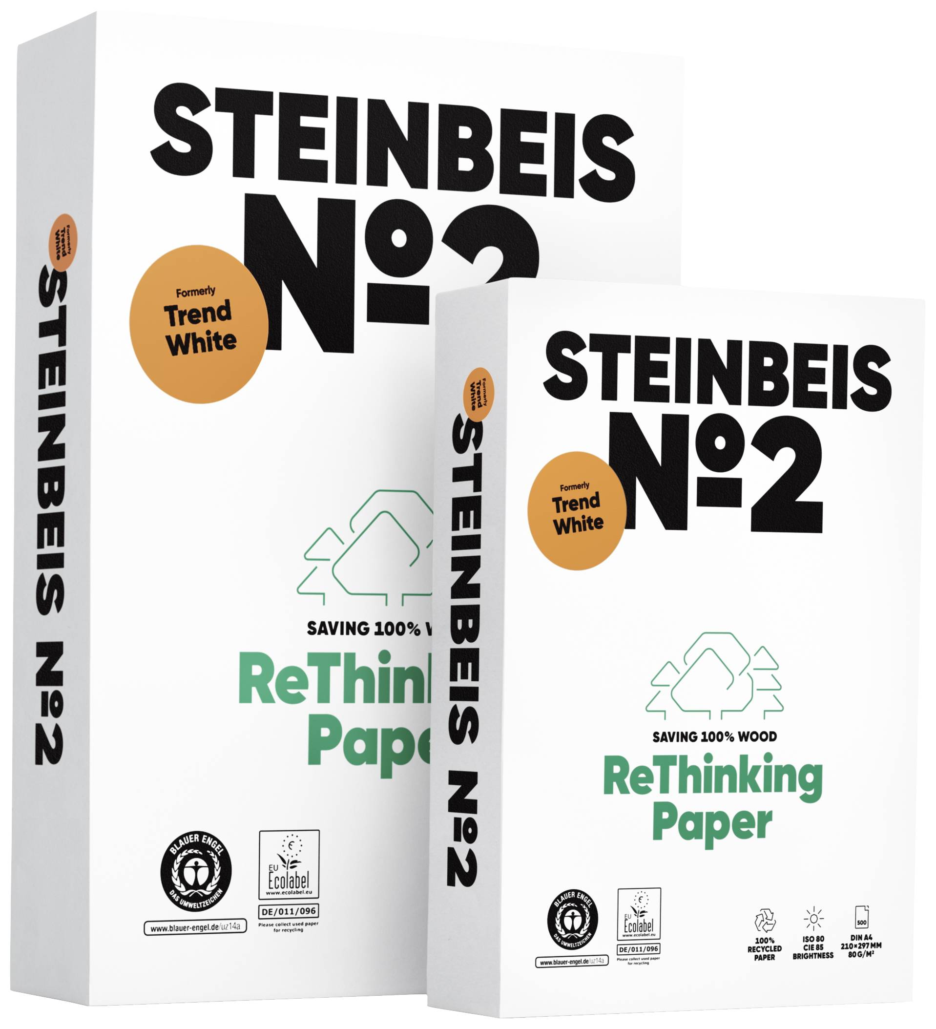 STEINBEIS No. 2 99779554 Uniwersalny papier do drukarek, papier do kopiowania DIN A4 80 g/m² 500 ark. biały - obrazek 1