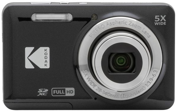 Kodak Pixpro FZ55 Friendly Zoom Aparat cyfrowy 16 MPx Zoom optyczny: 5 x czarny Nagrywanie w Full-HD, Wideo HDR, Zintegr