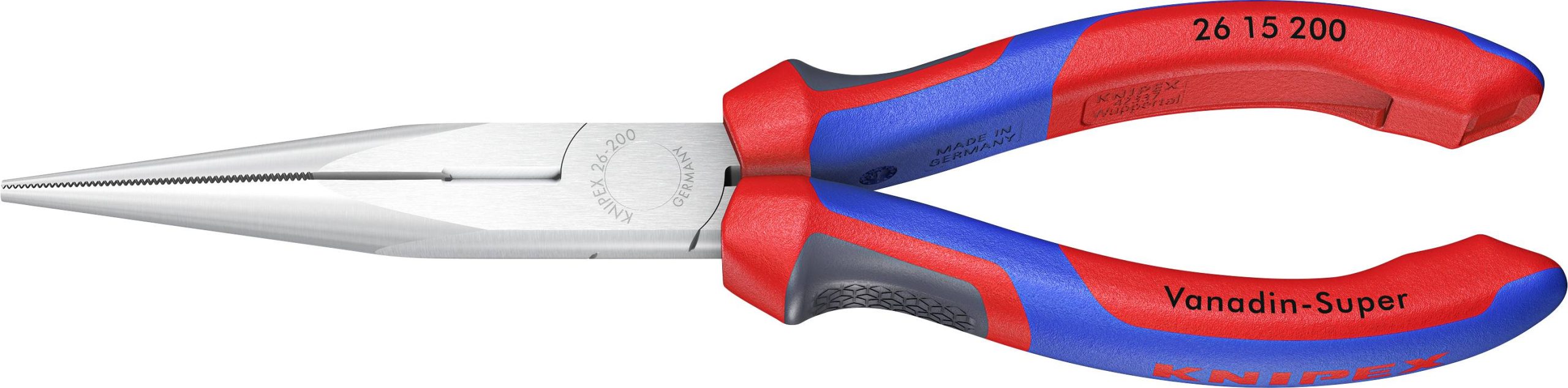 Knipex 26 15 200 do warsztatu Szczypce płaskie, okrągłe proste stal elektrotechniczna chromowo-wanadowa 200 mm - obrazek 1