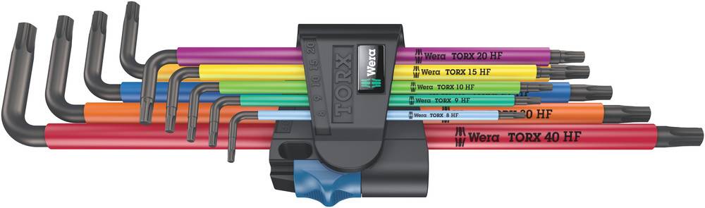 Wera 967/9 TX XL TORX wewnętrzny Zestaw kluczy trzpieniowych T 8, T 9, T 10, T 15, T 20, T 25, T 27, T 30, T 40 9 szt. - obrazek 1