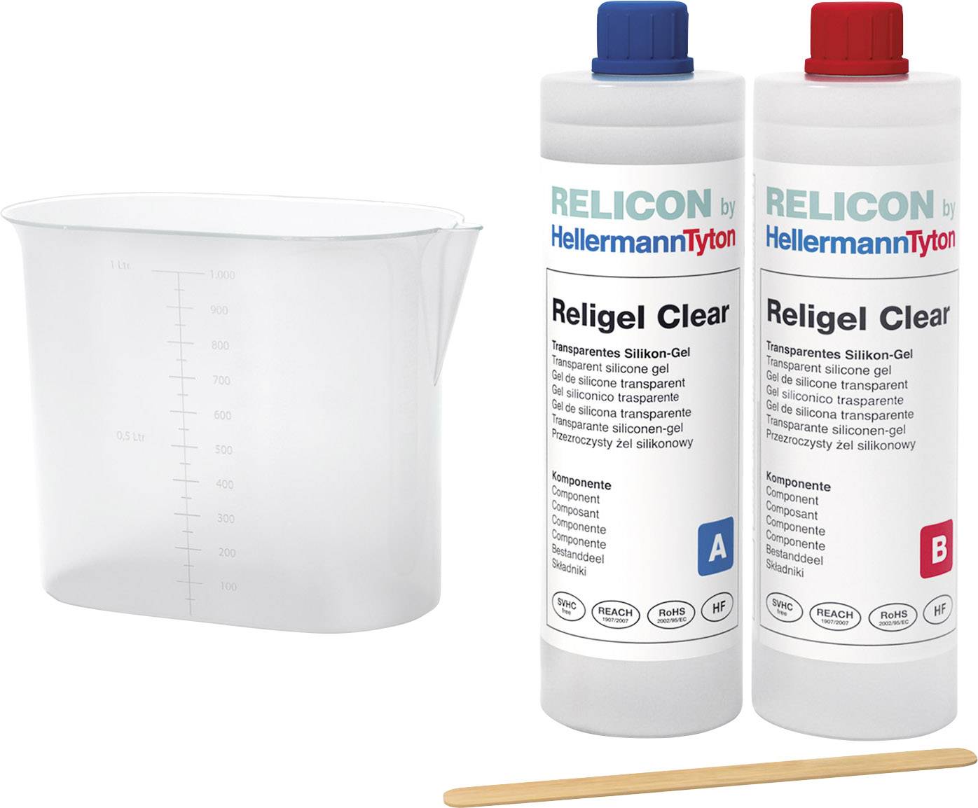 Żel dwukomponentowy HellermannTyton Religel Clear 500ml-SIG-CL 435-00757, 1 szt. - obrazek 1