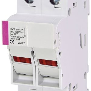 ETI Elektrotechnik 002540213 EFH 10 DC 2p LED Uchwyt bezpiecznika Kompatybilne bezpieczniki 10,3 x 38 mm 25 A 1000 V 1 s ETI Elektrotechnik 002540213 EFH 10 DC 2p LED Uchwyt bezpiecznika Kompatybilne bezpieczniki 10,3 x 38 mm 25 A 1000 V 1 s