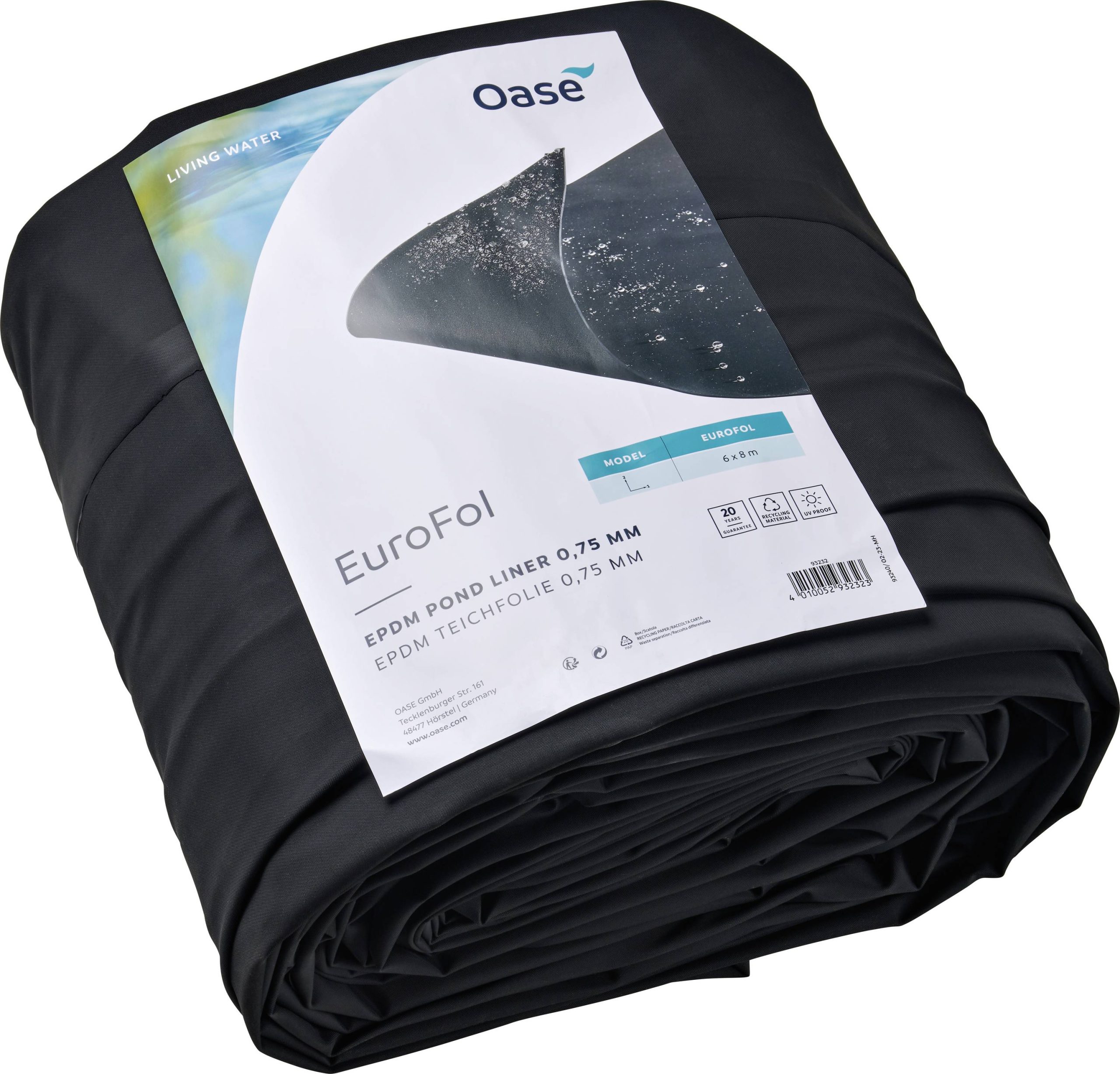 Oase 93232 EuroFol EPDM Pre-Packed Staw prosty (D x S) 8 m x 6 m 1 szt. - obrazek 1