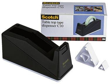 Scotch Dozownik taśmy C10 czarny Maksymalna szerokość rolki: 25 mm Maksymalna długość rolki 66 m