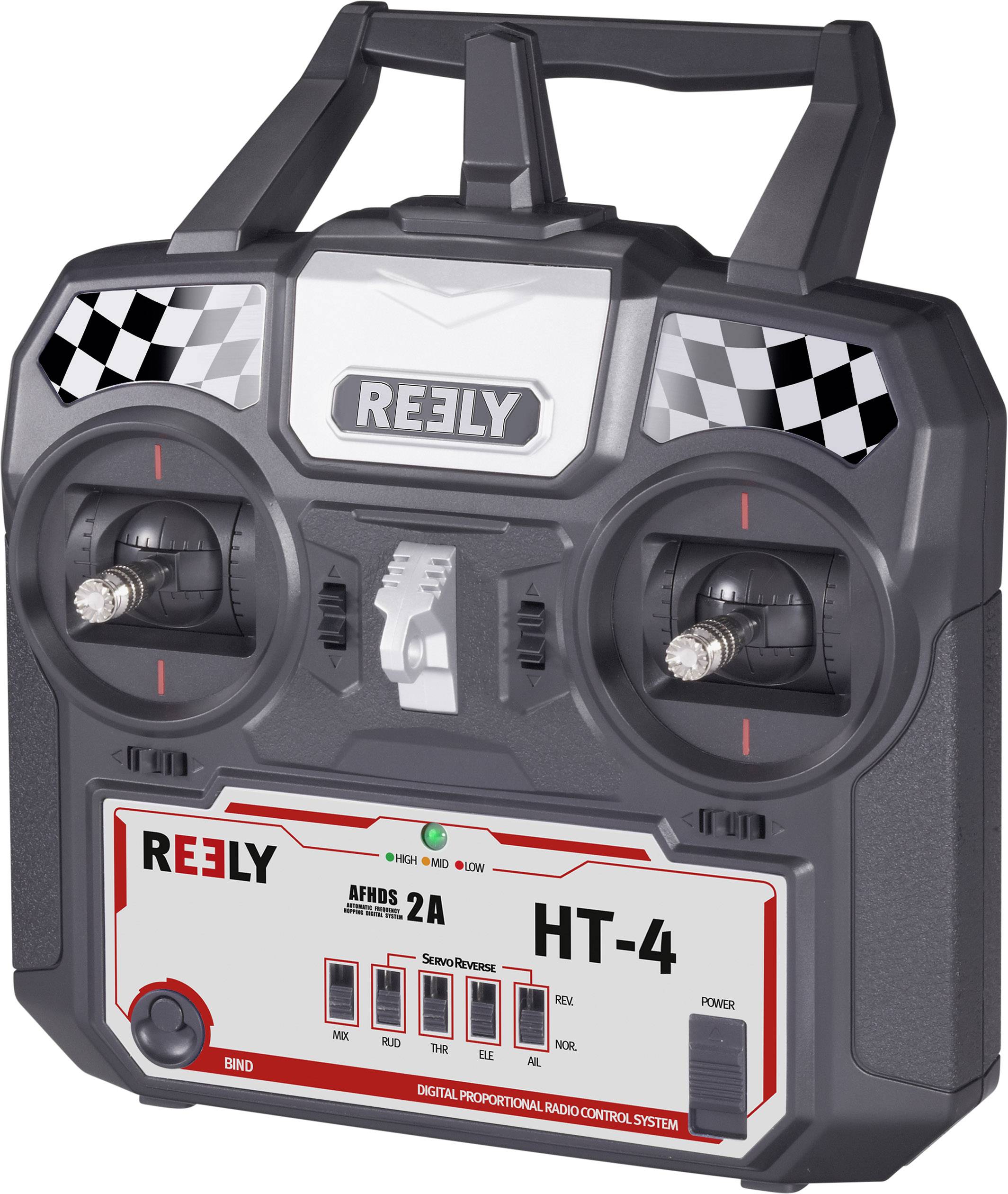 Kontroler do zdalnego sterowania Reely HT-4 1310036, 2,4 GHz, Ilość kanałów: 4, 317 g - obrazek 1