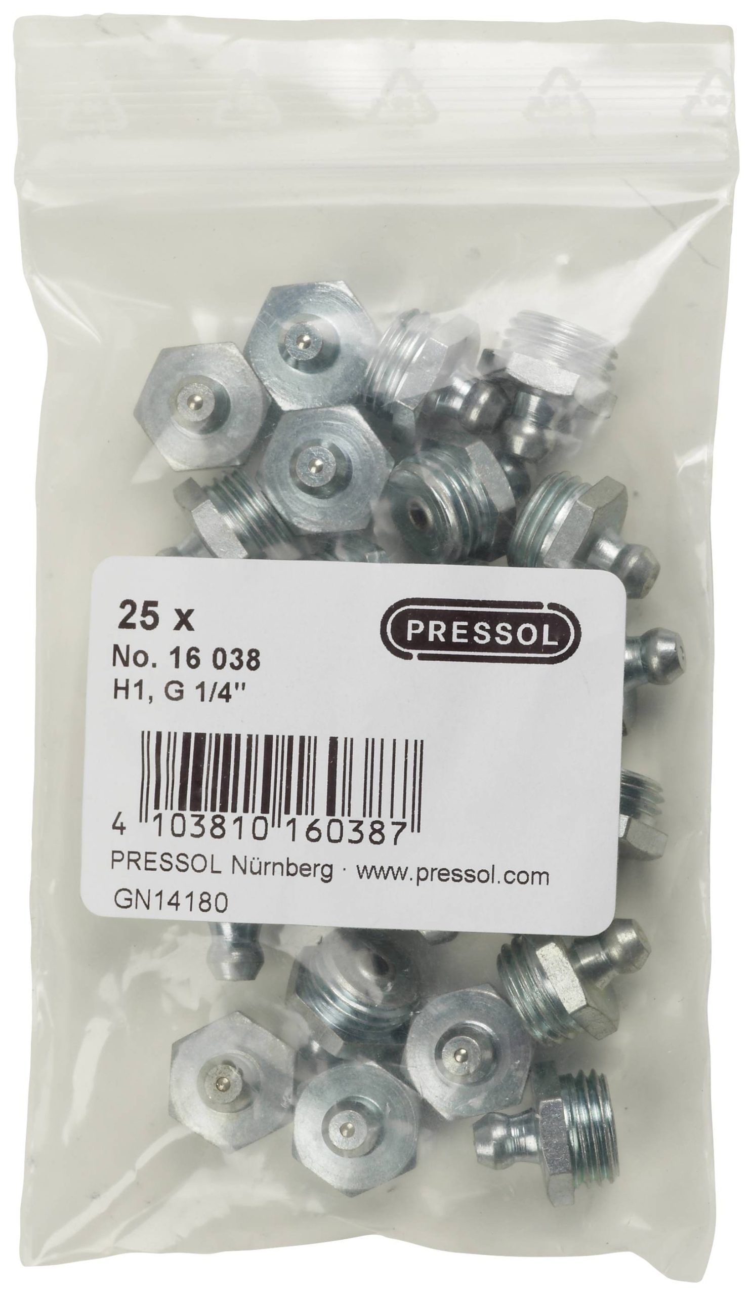 Pressol Smarowniczka stożkowa H1 prosta, G 1/4