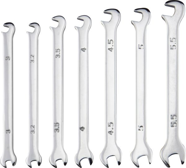 Zestaw małych kluczy płaskich Donau 900, 3,0 – 5,5 mm, 7szt.