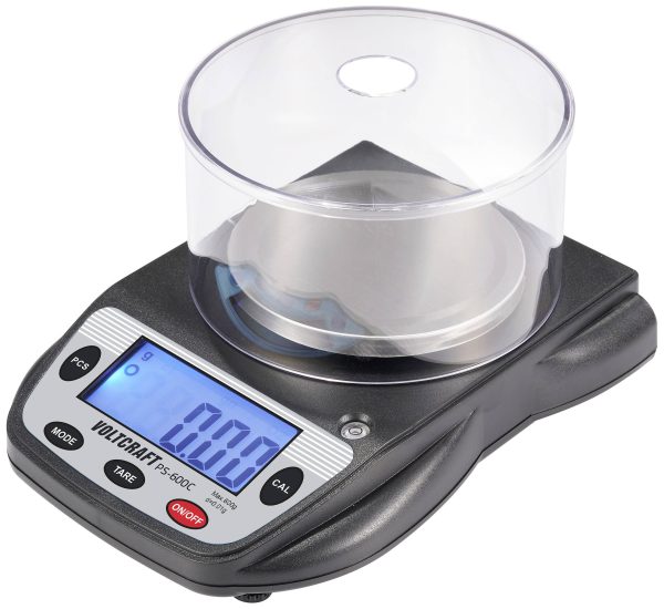 VOLTCRAFT PS-600C Waga precyzyjna Zakres pomiaru maks. 600 g Podziałka 0.01 g bateryjne czarny